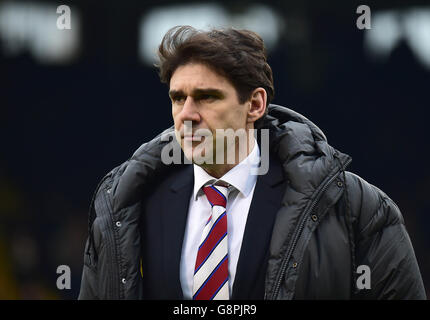 Middlesbrough-Manager Aitor Karanka während des Sky Bet Championship-Spiels im Craven Cottage, London. Stockfoto