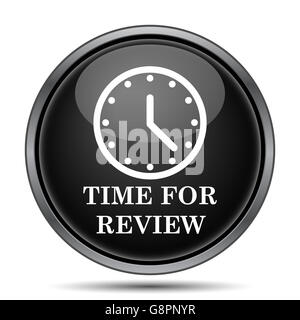 Zeit für Beitrag-Symbol. Internet-Button auf weißem Hintergrund. Stockfoto