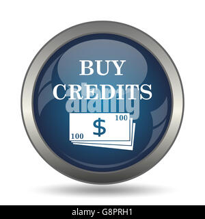 Kaufen Sie Credits-Symbol. Internet-Button auf weißem Hintergrund. Stockfoto