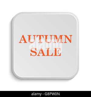 Herbst-Verkauf-Symbol. Internet-Button auf weißem Hintergrund. Stockfoto