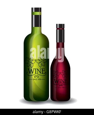 Wein-Shop Vorlage isoliert Icon-design Stock Vektor