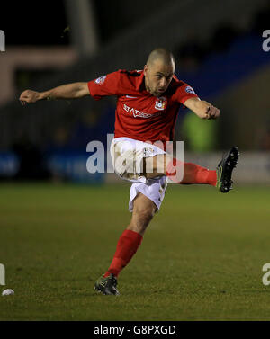 Shrewsbury Town / Coventry City - Sky Bet League One - Greenhous Meadow. Joe Cole von Coventry City Stockfoto