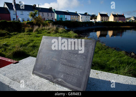 Eines der Schiefer 'Buch' Drum herum das Dorf Portmagee in County Kerry Irland, Europa. Stockfoto