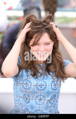 CANNES - 11. Mai 2011: Lea Seydoux gesehen auf dem Cannes Film Festival am 11. Mai 2011 in Cannes Stockfoto