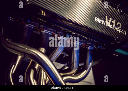 BMW M-Power Motorsport V12-Motor Stockfoto