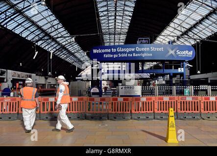 Queen Street Station Renovierung Stockfoto