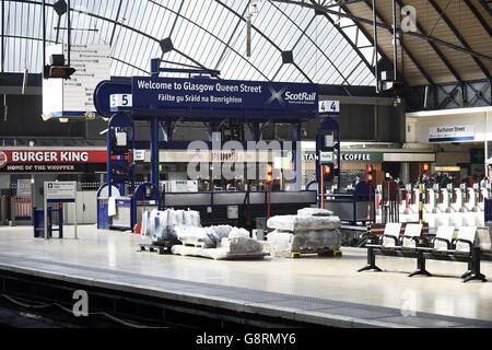 Queen Street Station Renovierung Stockfoto