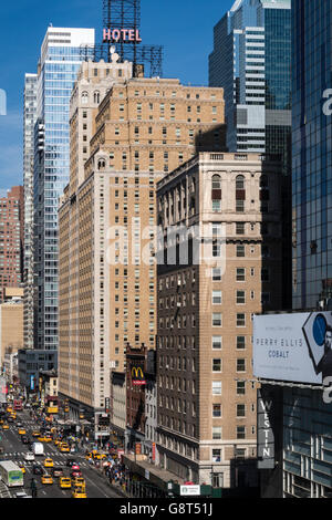 Architektur an der Eighth Avenue, NYC Stockfoto