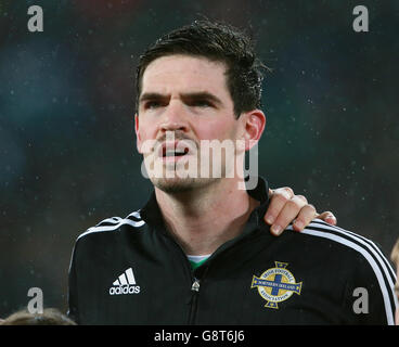 Wales gegen Nordirland - Internationale Freundschaftliches - Cardiff City Stadium. Der nordirische Kyle Lafferty während der Internationalen Freundschaftstadions im Cardiff City Stadium, Cardiff. Stockfoto