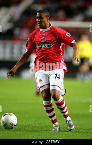 Fußball - Carling Cup - zweite Runde - Charlton Athletic gegen Hartlepool United - The Valley. Jerome Thomas, Charlton Athletic Stockfoto