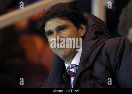 Middlesbrough-Manager Aitor Karanka während des Sky Bet Championship-Spiels im Riverside Stadium, Middlesbrough. Stockfoto