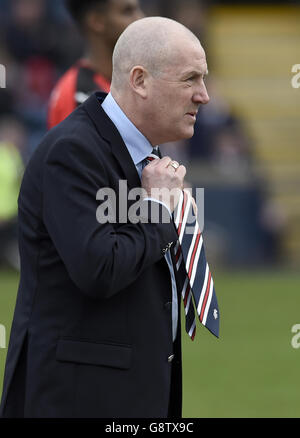 Raith Rovers gegen Rangers - Ladbrokes Scottish Championship - stark's Park. Rangers-Manager Mark Warburton beim Ladbrokes Scottish Championship-Spiel in stark's Park, Fife. Stockfoto