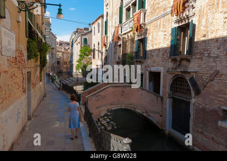 Rio De La Panada, einer schönen, ruhigen Gracht in Cannaregio, Venedig, Italien Stockfoto