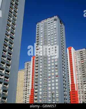 Hochhäuser auf dem Red Road in Glasgow Stockfoto