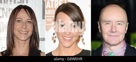 Fotos von (von links) Kate Dickie, Suranne Jones und Irvine Welsh. Stockfoto