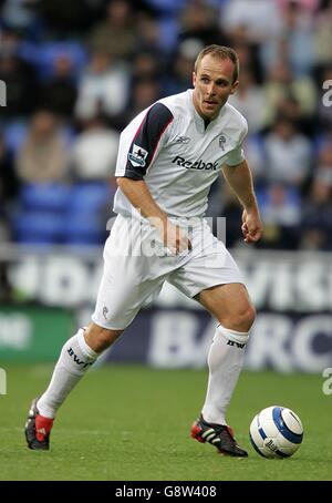 Fußball - FA Barclays Premiership - Bolton Wanderers V Portsmouth - The Reebok Stadium. Henrik Pedersen Von Bolton Wanderers Stockfoto