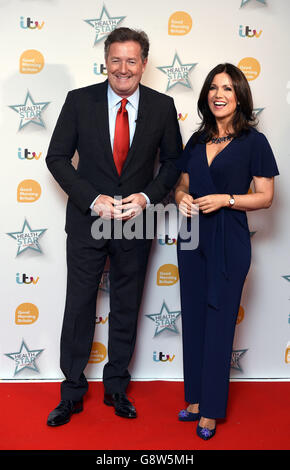 Piers Morgan und Susanna Reid kommen bei den Good Morning Britain's Health Star Awards im London Hilton an der Park Lane in London an. Stockfoto