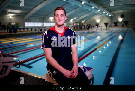 Andrew Willis während der Bekanntgabe der Schwimmsportler des Team GB für die Olympischen Spiele 2016 in Rio im Schwimmbad der Universität von Bath. Bilddatum: Donnerstag, 21. April 2016. Bildnachweis sollte lauten: David Davies/PA Wire Stockfoto