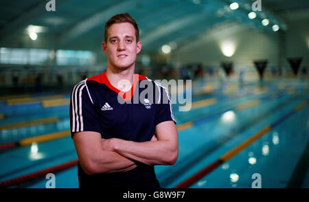 Team GB Swimming Athleten für die Rio 2016 Olympischen Spiele-Ankündigung Stockfoto