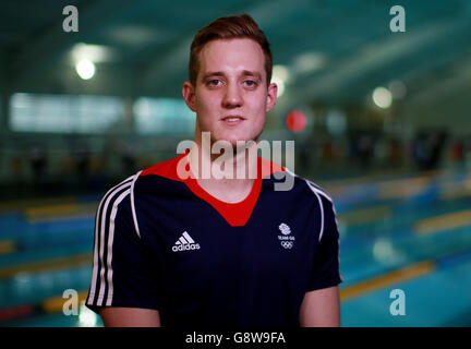 Team GB Swimming Athleten für die Rio 2016 Olympischen Spiele-Ankündigung Stockfoto