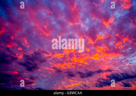 lebendige Sonnenuntergang in Sag Harbor, New York Stockfoto