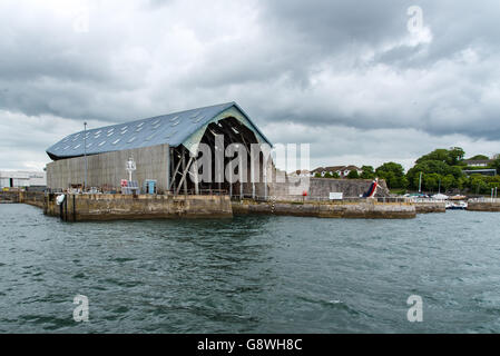 Überdachte Slip Nummer 1 in Devonport Süd Werft, Plymouth, ist der ältesten verbleibenden überdachten Helgen in jeder Royal Naval Dockyard Stockfoto