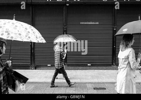 Rainy Day in Dublin [Monochrom] Stockfoto