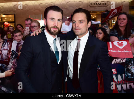 Captain America: Bürgerkrieg Europapremiere - London Stockfoto