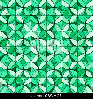 Mosaik Blumenmuster Stock Vektor