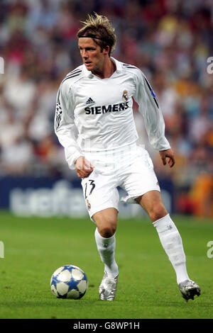 Fußball - UEFA Champions League - Gruppe F - Real Madrid / Olympiakos - Santiago Bernabeu. David Beckham, Real Madrid Stockfoto