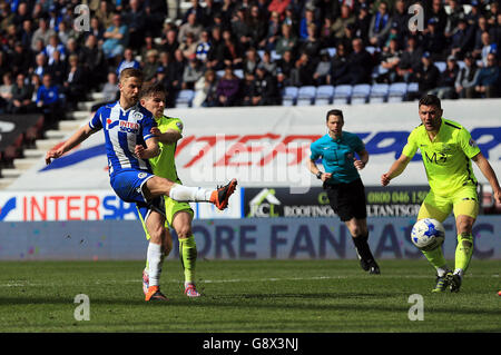 Wigan Athletic V Southend United - Sky Bet League One - DW-Stadion. Stockfoto