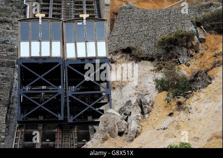 Bournemouth Klippe Zusammenbruch Stockfoto