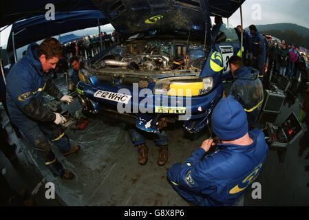 -Netzwerk Q RAC Rallye - Rallye Wales Stockfoto