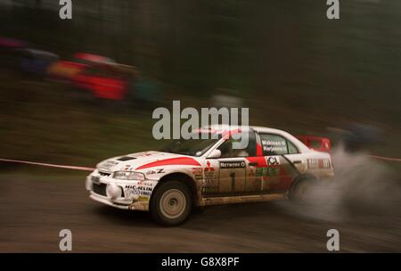 -Netzwerk Q RAC Rallye - Rallye Wales Stockfoto