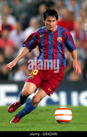 Fußball - UEFA Champions League - Gruppe C - Barcelona gegen Udinese - Nou Camp. Lionel Messi, Barcelona Stockfoto