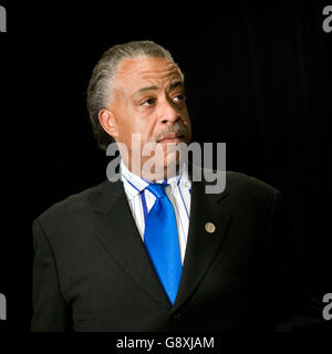Afroamerikanische Bürgerrechtler Reverend Al Sharpton in New York City, USA, 19. April 2007. Stockfoto