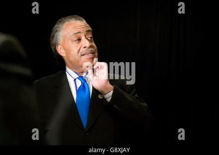 Afroamerikanische Bürgerrechtler Reverend Al Sharpton in New York City, USA, 19. April 2007. Stockfoto