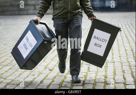 Schottisches Parlament Wahlkampf 2016 Stockfoto