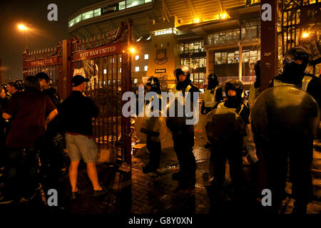 West Ham United gegen Manchester United - Barclays Premier League - Upton Park Stockfoto