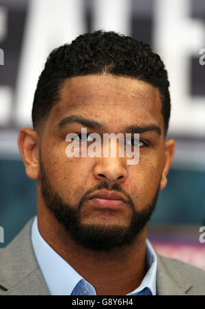 Anthony Joshua V Dominic Breazeale Pressekonferenz - Hilton Syon Park Stockfoto