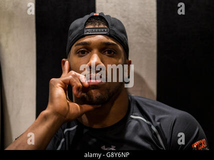 Anthony Joshua V Dominic Breazeale Pressekonferenz - Hilton Syon Park Stockfoto