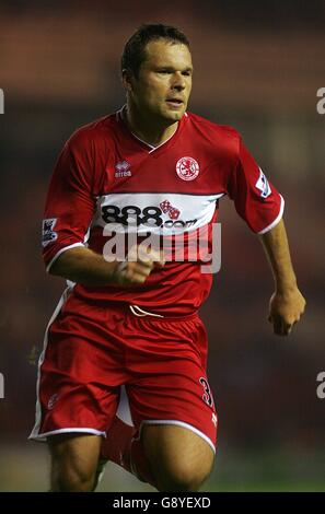 Fußball - FA Barclays Premiership - Middlesbrough V Portsmouth - The Riverside Stadium. Mark Viduka von Middlesbrough Stockfoto