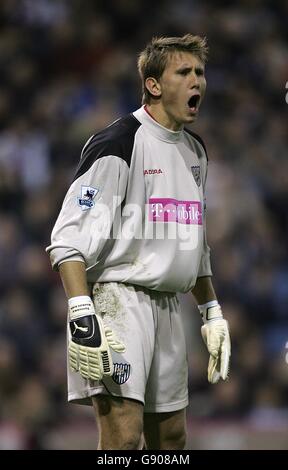 Fußball - FA Barclays Premiership - West Bromwich Albion / Newcastle United - The Hawthorns. West Bromwich Albion Torhüter Tomasz Kuszczak Stockfoto