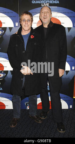 Roger Daltrey (L) und Pete Townshend von The Who während der Vorstellung und Vorpremiere der DVD „The Who: Quadrophenia and Tommy Live with Special Guests“ vom Curzon Mayfair im Zentrum von London, Mittwoch, 2. November 2005. DRÜCKEN SIE VERBANDSFOTO. Der Bildnachweis sollte lauten: Yui Mok/PA Stockfoto