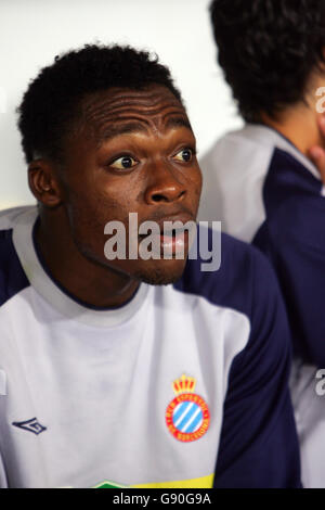 Fußball - UEFA Cup - erste Runde - zweite Etappe - Espanyol gegen FK Teplice - Montjuic Stadium. Idriss Kameni, Espanyol Stockfoto