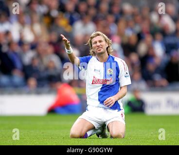 Fußball - FA Barclays Premiership - Blackburn Rovers gegen Birmingham City - Ewood Park. Robbie Savage Von Blackburn Rovers Stockfoto