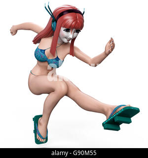 Geisha Bikini tanzen Stockfoto