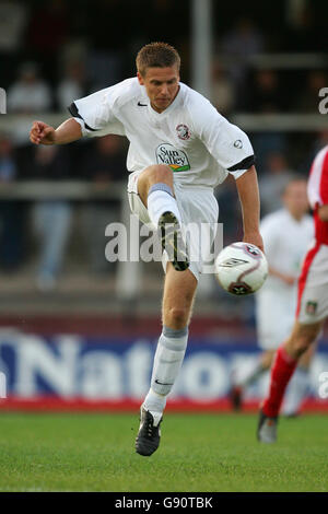 Fußball - freundlich - Hereford United / Wrexham. Adam Stansfield, Hereford United Stockfoto