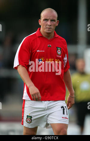 Fußball - freundlich - Hereford United / Wrexham. Lee McEvilly, Wrexham Stockfoto