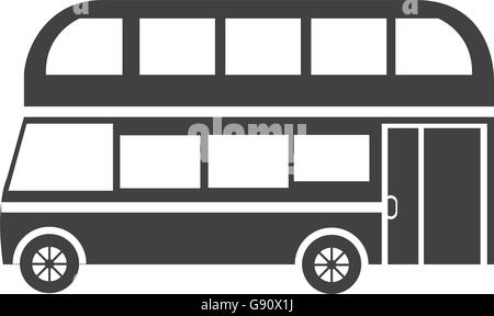 schwarzen britischen Bus, Vektorgrafik Stock Vektor